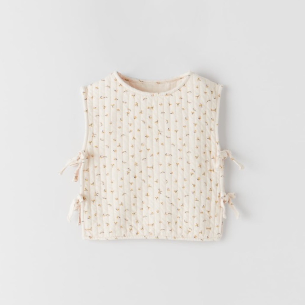 NWT Zara 4-5Y floral puffer vest